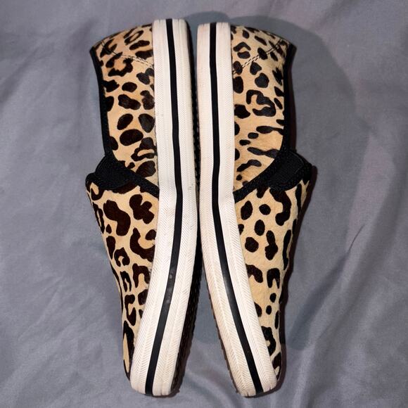 Kate Spade Keds Leopard Print Calf Hair Slip-On Sneakers Women’s Size 8 - Picture 3 of 8